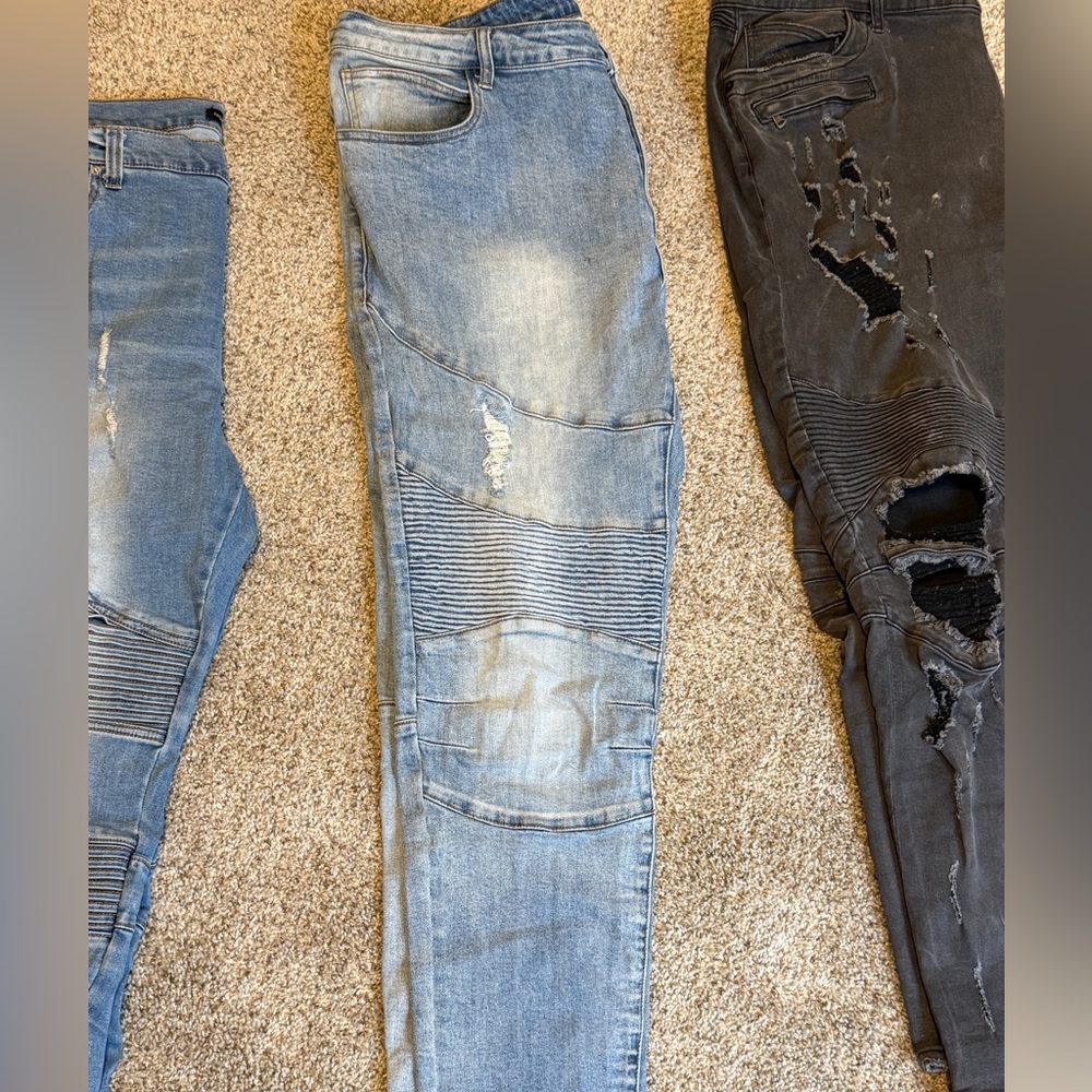 Light Blue Distressed Jeans